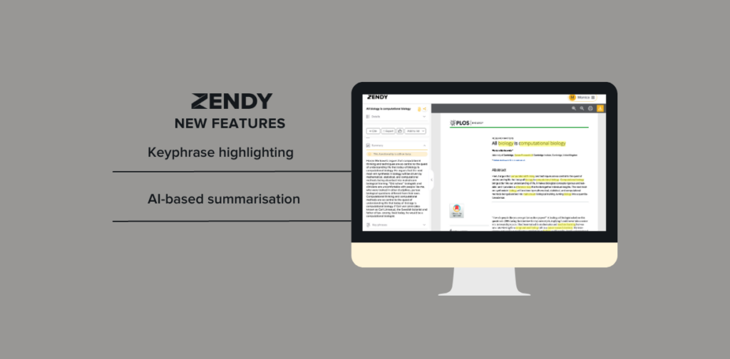 Zendy’s New AI-powered Features: Summarisation and Keyphrase Highlighting!