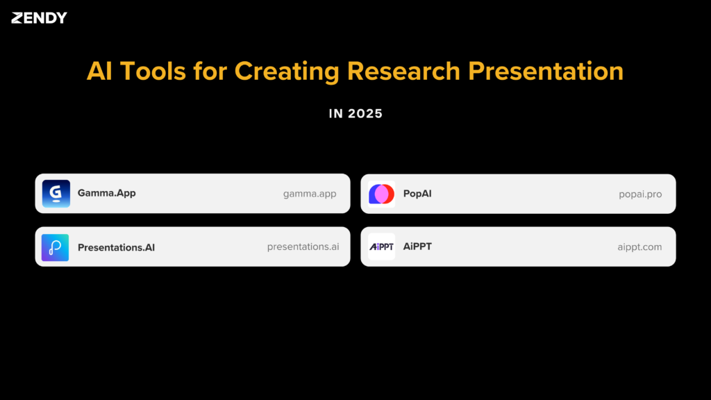 Top 4 AI tools to create research presentation in seconds